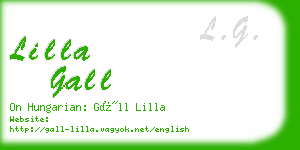 lilla gall business card
